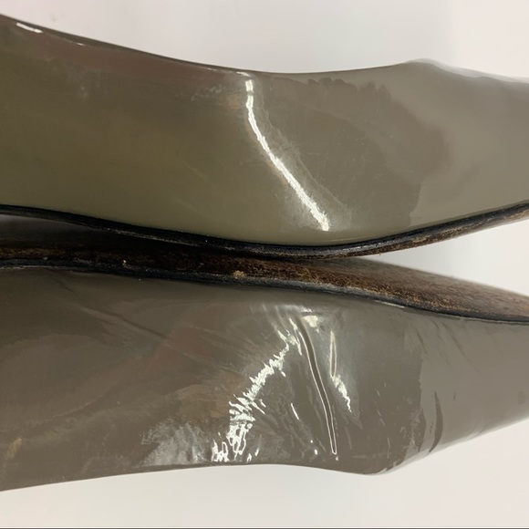 Vera Wang grey Helen patent leather ballet flat slip on shoes 9 - Picture 8 of 13